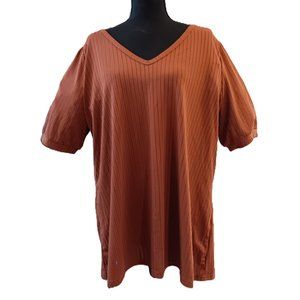 Brown Vneck Blouse
